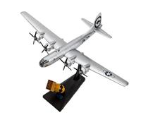 YZCIS 1:144 For B29 Superfortress Bomber Silver Hiroshima Nagasaki B-29 Alloy Aircraft Model Toy Model Building Kit(Silver B)