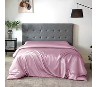 YZCIS 100% Mulberry Silk Duvet Cover, 7A+ Silk Comforter Cover, Seamless Breathable Comforter Quilt Cover with Zipper Closure - Ultra Soft, Seamless, Queen Size, Light Purple