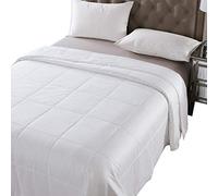 YZCIS 100% Pure Long Grade Mulberry Silk Comforter, Washable Summer Comforter, Silk Filled with 300TC Cotton Shell, Light Weighted, King Size