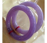 YZCIS 2 Piezas de Pulseras de brazaletes de Jade de Jade, brazaletes de Jade Natural, Damas Redondeadas de Jade de Jade, con Caja de joyería, 54-64 mm, 64 mm
