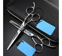 YZCIS 6 inch Professional 440c Plum Handle Hair Scissors Hair Cutting Barber Cut Salon thinning Shears Hairdressing Scissors (Color : Set with Bag)