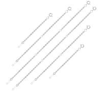 YZCIS 6pcs Necklace Extender Chains, 3 Sizes Jewelry Extenders with Spring Buckle Bracelet Extension Chain Set for Jewelry Making Crafts Necklace Bracelet Anklet(Silver)