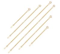 YZCIS 6pcs Necklace Extender Chains, 3 Sizes Jewelry Extenders with Spring Buckle Bracelet Extension Chain Set for Jewelry Making Crafts Necklace Bracelet Anklet(Gold)