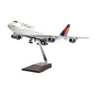 YZCIS Airplane Model 46cm For Delta Boeing 747 Plane Model Resin Die Cast Airplane Model Aircraft Model With Stand Exquisite Collection Gift