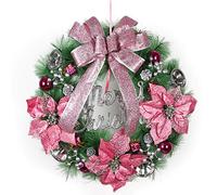 YZCIS Artificial Wreath, 50Cm/20In Christmas Decorative Wreath for Indoor Or Outdoors - Home Grave Wedding,Gray
