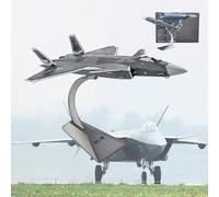 YZCIS AZIZAT J-20 Model Jet Airplane Model Aircraft Model Fighter Alloy Aviation Ornaments Collection Model Display Die-Cast Aircraft Model Plane for Collection Festival Gift,1/100