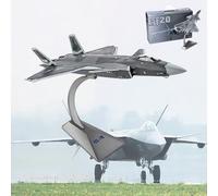 YZCIS AZIZAT J-20 Model Jet Airplane Model Aircraft Model Fighter Alloy Aviation Ornaments Collection Model Display Die-Cast Aircraft Model Plane for Collection Festival Gift,1/100
