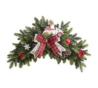 YZCIS Beautifully Artificial Fall Wreath Christmas Wreath Lighted with Lights Outdoor Rattan Garland,for Front Door Window Party Decor Diverse
