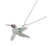 YZCIS Bird Necklace Women with Heart Hummingbird Pendant for Romantic Present