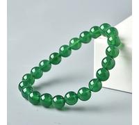 YZCIS Braceletas de Jade Natural para Mujeres Gemstone Gemstone Chinese Chinese con Cuentas (Color: Negro, tamaño: 10 mm)