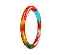 YZCIS Brazalete del Bangle de Jade Delgado para Mujeres, Pulsera de Buena Fortuna de Jade Natural Buena Suerte Regalos