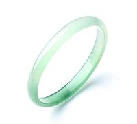 YZCIS Brazaletes de Damas, Pulseras de ágata Verde de Agua del Lago, Pulseras de chalcedonía Verde Delgada, Joyas de Jade para el Partido, Joyas, con Caja de joyería, 54-62 mm, 56 mm