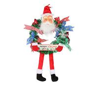YZCIS Christmas Wreath, Christmas Wreath with Colorful Butterfly Garland Props Christmas Decoration Supplies, Decoration for Door Wall House, Fashion Unique for Festival