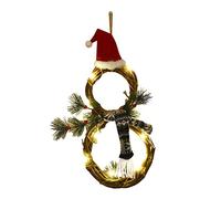 YZCIS Christmas Wreath, Home Decor Wreath Pendant Wreath Wall Hanging Christmas Wreath, Decoration for Door Wall House, Fashion Unique for Festival (GY)