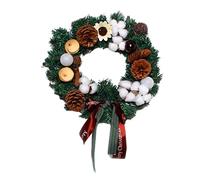 YZCIS Christmas Wreath Pendant Merry Christmas Front Door Decoration Wall Artificial Pine Wreath Home Decoration