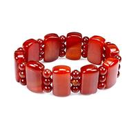 YZCIS Fabricantes de Jade y calcedonía Pulsera de Pulsera roja Natural de Jade Jade Buda Macho y Hembra Buadsbracelet (Color de la Gema: 2)