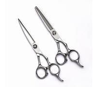 YZCIS Hair Cutting Shears, 6 Inch Professional Steel Upscale Silver Hair Cutting Scissors Haircut Thinning Barber Cut Shears Hairdressing Scissors Set(