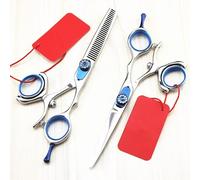 YZCIS Hair Cutting Shears, 6 Inch Upscale 440c Professional Fly Rotation Hair Scissors Cutting Barber Thinning Shears Hairdressing Scissors (Set