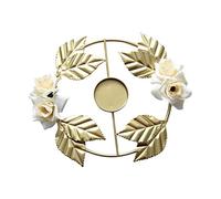 YZCIS Holder Artificial Rose Candlestick Light Luxury Decor Candlelight Dinner Kitchen Wrought Iron Holders For Table Centerpiece