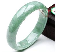 YZCIS Jade Bangle Women Retro China Green Jade Bangle con Caja de Regalo Aplicar al Día de la Madre, Regalos de cumpleaños, 62-63 mm