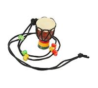 YZCIS Keychain African Jewelry Tambourine for Small Musician Kids Necklace Drum Ornament Musical Instrument Child
