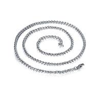 YZCIS Lightweight Silver Men's Titanium Steel Chain Necklace - Stylish and Non-Tarnishing