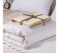 YZCIS Luxury Silk Covered Silk Comforter for Spring and Fall, 2in1 100% Silk Removable Duvet Cover Plus 100% Silk Comforter, Queen Size, Champagne