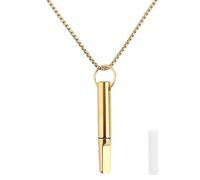 YZCIS Mindfulness Breathing Necklace, Titanium Steel Breathlink Pendant Breathe Free Necklace for Deep Breathing Reminder Breathefree Jewelry Charm for Women Men Gift