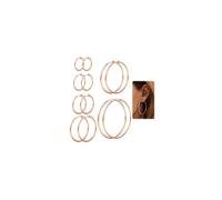 YZCIS Non Pierced Hoop Earrings For Women Clip On Hoop Earrings Silver Gold Rose Gold Spring Hoop Earrings Set Small To Big Hoop Fake Earrings Jewellery 20-60cm