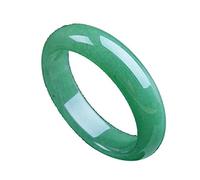 YZCIS Pulsera de Jade, energía curativa Que Corta a Mano los brazaletes de Piedra Verde Jade para Mujeres Suerte Amuleto s, 60-62 mm
