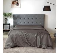 YZCIS Silk Duvet Cover, 100% 7A+ Mulberry Silk Comforter Cover, Seamless, Breathable, Easy Care Zipper Closure, 1 Duvet Cover Only - Queen, Charcoal