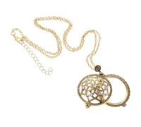 YZCIS Vintage Pendant Magnifying Glasses Book Magnifier Fashion Charm Necklace for Women