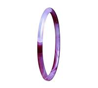 YZCIS Women's Bracelet, Elegant Ladies Jade Bangle, Natural Purple Chalcedony Agate Jade Ethnic Style Colored Jade Jade Bracelet with Box,60mm,