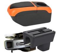 YZCSYBBF For Suzuki For Swift 2005-2025 Car Armrest Box Storage Box Arm Bracing Heighten Interior Details Storage Box(Black Orange4)