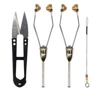 YZD Fly Tying Bobbins Tools 2 Pack Super Smooth Bobbins With Bobbin Threader Fly Tying Tool Fly Fishing Tying Flies Lure Making Accessories (2 Gold Bobbins set)