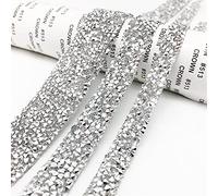 YZDKJ 10M 5/10/15/20/25mm Rhinestone Crystal Ribbon Faux Diamond Ribbon Acrylic Flower Mesh Wrap Tape Sewing Trim Hot Fix Tape (Color : Type 1, Size : 25mm)