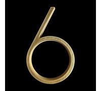 YZDKJ 125mm Golden Floating Modern House Number Satin Brass Door Home Address Numbers For House Digital Outdoor Sign Plates 5 In. #0-9 (Color : 6, Size : 125mm)