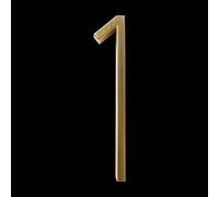YZDKJ 125mm Golden Floating Modern House Number Satin Brass Door Home Address Numbers For House Digital Outdoor Sign Plates 5 In. #0-9 (Color : 1, Size : 125mm)