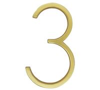 YZDKJ 127mm Golden Floating Modern House Number Satin Brass Door Home Address Numbers For House Digital Outdoor Sign Plates 5 In. #1 (Color : 3)