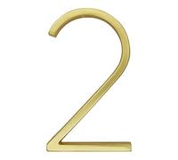 YZDKJ 127mm Golden Floating Modern House Number Satin Brass Door Home Address Numbers For House Digital Outdoor Sign Plates 5 In. #1 (Color : 2)