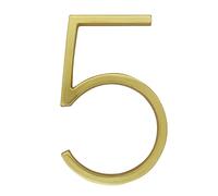 YZDKJ 127mm Golden Floating Modern House Number Satin Brass Door Home Address Numbers For House Digital Outdoor Sign Plates 5 In. #1 (Color : 5)