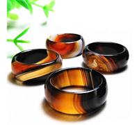 YZDKJ A Variety Of Sardonyx Rings For Selection Couples Sky-eye Agate Rings (Size : 20mm)