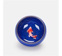 YZDKJ Ice Cracked Glazed 3D Carp Tea Cup Colorful Fish Ceramic Cup Kung Fu Tea Set 6 Color Master Cup Kung Fu Tea Cup (Capacity : 30ml, Color : 42-KL2)