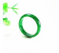 YZDKJ Jade Ring, Couple Full Green Jade Ring, Imperial Green Jade Ring (Size : 18mm)