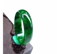 YZDKJ Jade Ring, Natural Burmese Dark Green, Eternity Ring, Unisex, Size 21 mm, Round, 1 Count