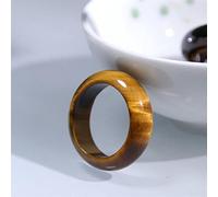 YZDKJ Jade Ring Natural Tiger's Eye Stone Ring Jewelry Lucky Auspicious Peace Amulet Men‘s And Women’s Fine Jewelry Jade Ring (Gem Color : 1 Diameter17-18mm)