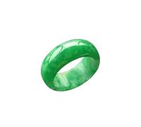 YZDKJ Men's And Women's Emerald Jade Finger Ring Dry Green Iron Dragon Floating Flowers Full Of Green Myanmar Emerald Ring (Size : 16mm)