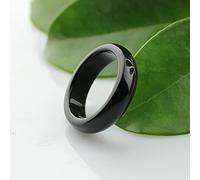 YZDKJ Natural Agate Black Jade Ring For Men Or Women Couple Lover Jade Rings Tail Ring Jewelry (Ring Size : 10)