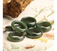 YZDKJ Natural Authentic Hetian Jade Rings Sapphire Ring Male And Female Jade Ring Jade Gift Rings Brand Men Women Real Jade (Ring Size : 11)