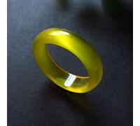 YZDKJ Natural Chalcedony Hand-carved Jade Ring Fashion Jewelry Jade Jade Rings In Lovers (Gem Color : 4, Ring Size : 16)